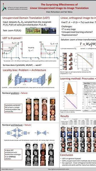 The Surprising Effectiveness of Linear Unsupervised Image-to-Image Translation