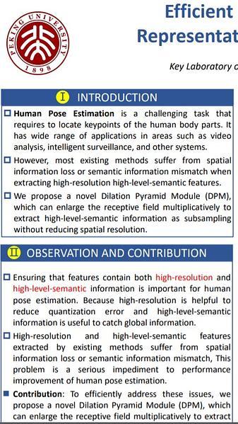 Efficient High-Resolution High-Level-Semantic Representation Learning for Human Pose Estimation