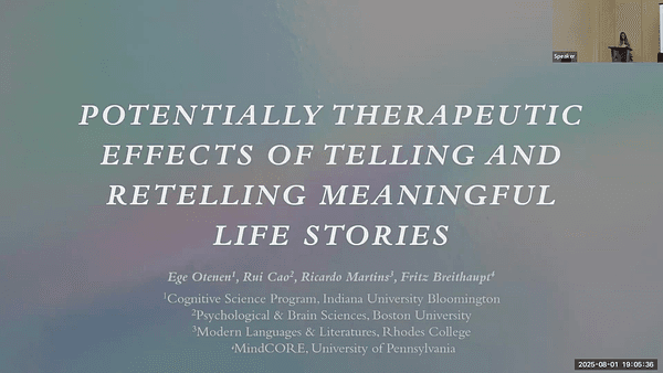 Potentially therapeutic effects of telling and retelling meaningful life stories