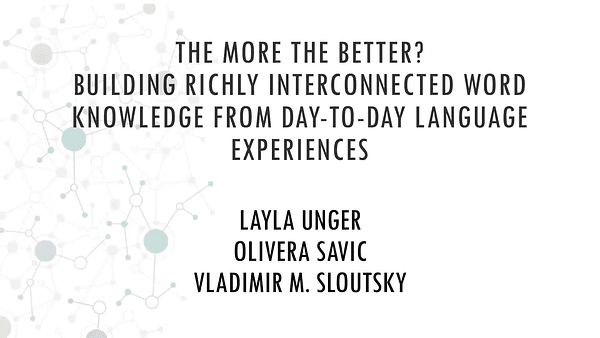 Building Interconnected Networks of Word Knowledge Over Time