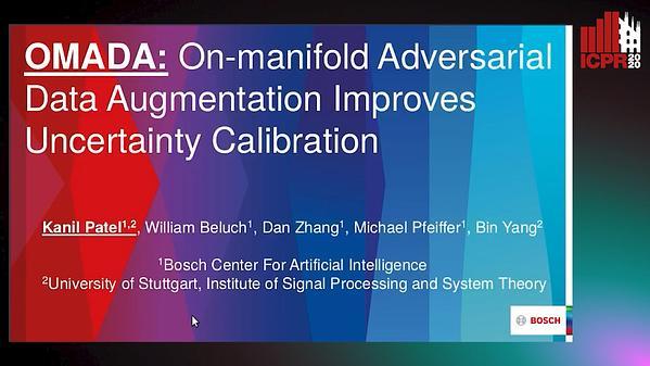 On-manifold Adversarial Data Augmentation Improves Uncertainty Calibration
