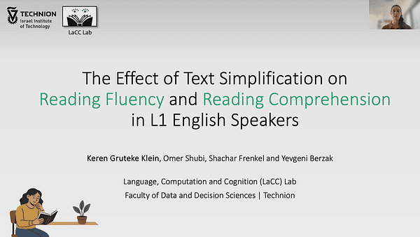 The Effect of Text Simplification on Reading Fluency and Reading Comprehension in L1 English Speakers