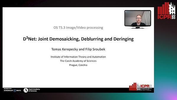 D3Net: Joint Demosaicking, Deblurring and Deringing