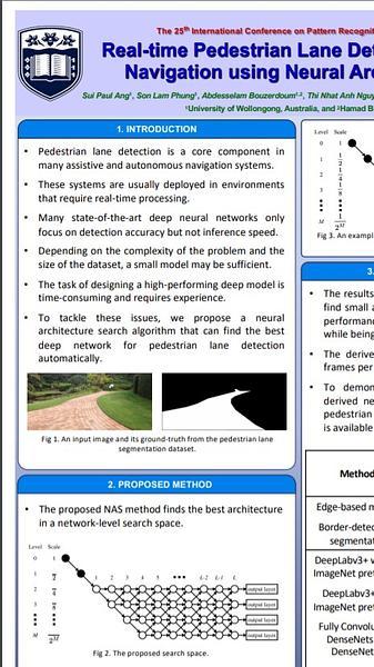 Real-time Pedestrian Lane Detection for Assistive Navigation using Neural Architecture Search