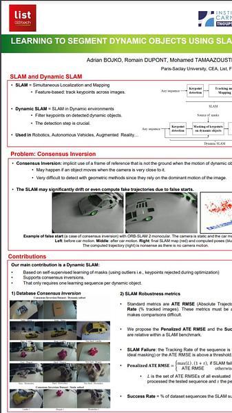 Learning to Segment Dynamic Objects using SLAM Outliers