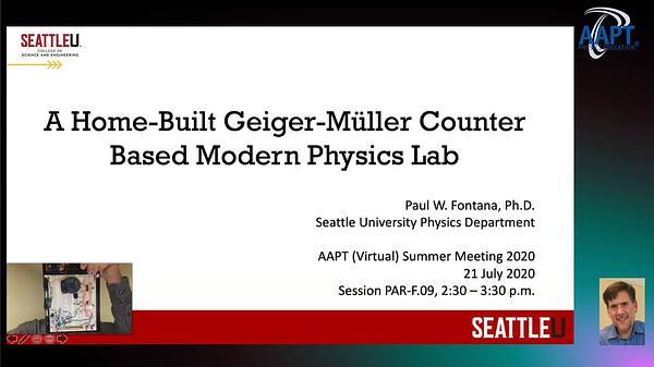A Home-Built Geiger-Müller Counter Based Modern Physics Lab