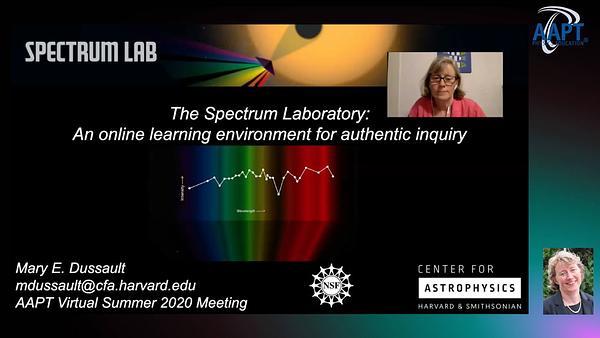 The Spectrum Laboratory: an online learning environment for authentic inquiry