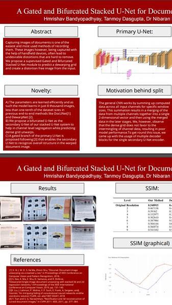 A Gated and Bifurcated Stacked U-Net Module for Document Image Dewarping