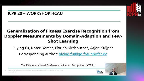 Generalization of Fitness Exercise Recognition from Doppler Measurements by Domain-Adaption and Few-Shot Learning