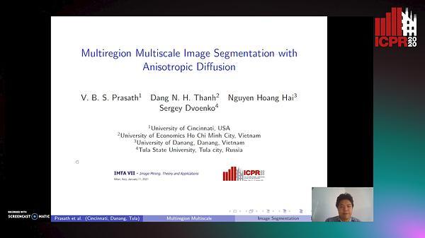 Multiregion multiscale image segmentation with anisotropic diffusion