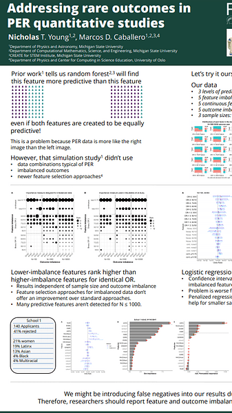 Addressing Rare Outcomes in PER Quantitative Studies