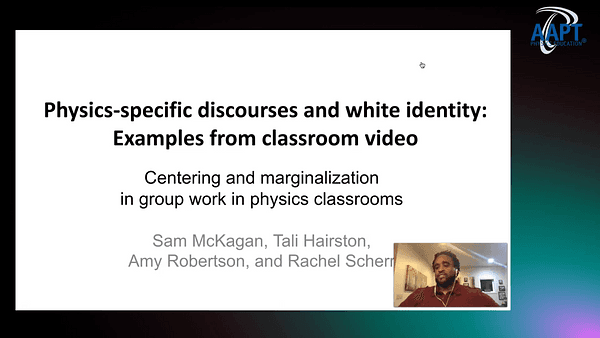 Physics-specific Discourses and white identity: Examples from classroom video