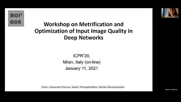 MOI2QDN - Workshop on Metrification and Optimization of Input Image Quality in Deep Networks