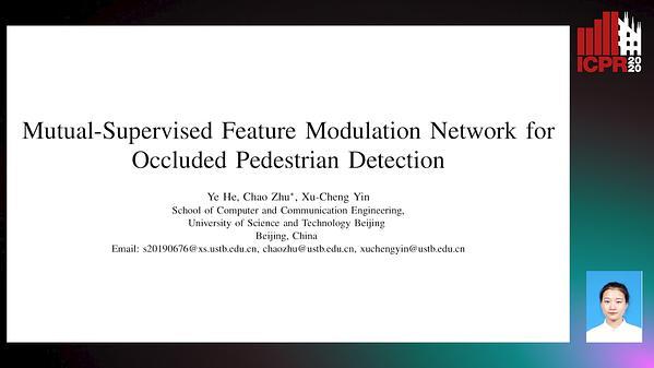 Mutual-Supervised Feature Modulation Network for Occluded Pedestrian Detection