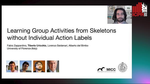 Learning Group Activities from Skeletons without Individual Action Labels