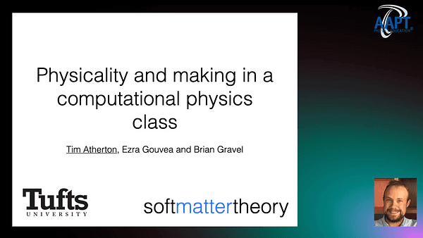 Physicality and making in a computational physics class