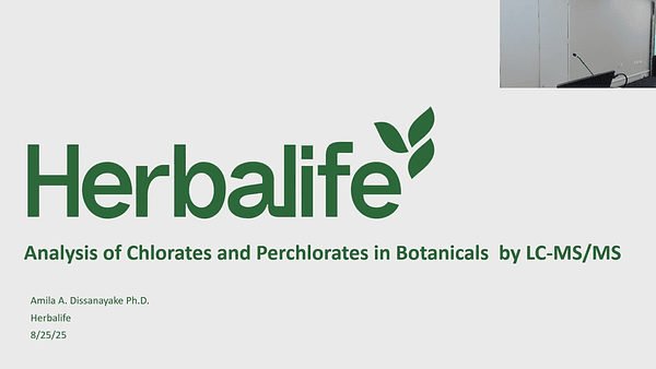 Analysis of Chlorates and Perchlorates in Botanicals by LC-MS/MS