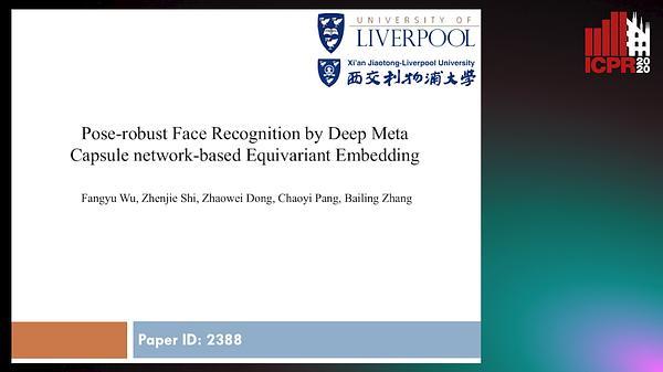 Pose-robust Face Recognition by Deep Meta Capsule network-based Equivariant Embedding