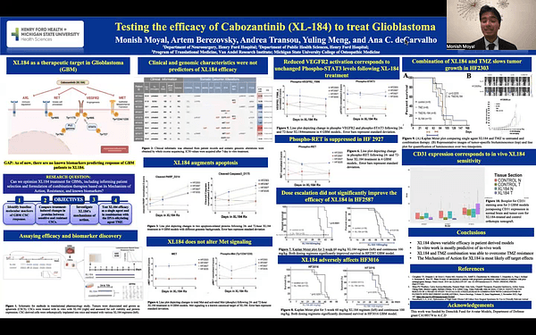 Testing the Efficacy of Cabozantinib (XL-184) to Treat Glioblastoma (GBM)