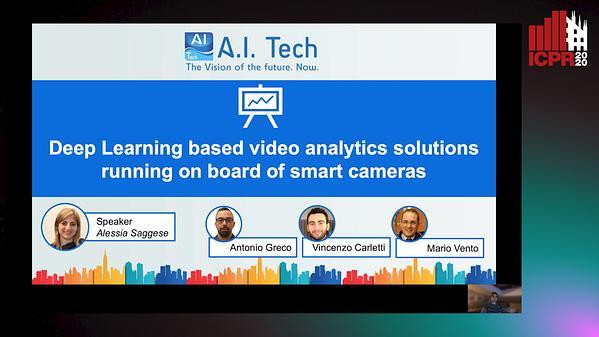 Deep Learning based video analytics solutions running on board of smart cameras