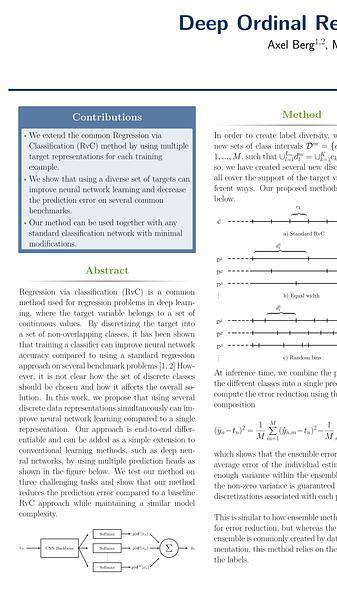 Deep Ordinal Regression with Label Diversity