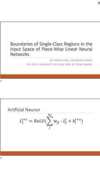 Boundaries of Single-Class Regions in the Input Space of Piece-Wise Linear Neural Networks