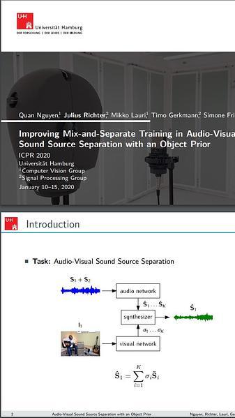 Improving Mix-and-Separate Training in Audio-Visual Sound Source Separation with an Object Prior