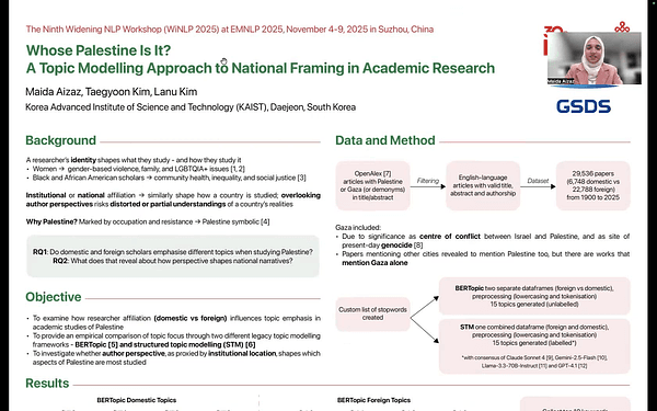Whose Palestine Is It? A Topic Modelling Approach to National Framing in Academic Research