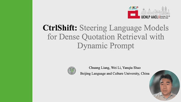CtrlShift: Steering Language Models for Dense Quotation Retrieval with Dynamic Prompts