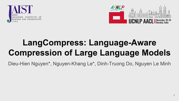 LangCompress: Language-Aware Compression of Large Language Models