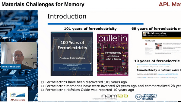 Material challenges in ferroelectric memories