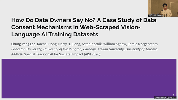 How Do Data Owners Say No? A Case Study of Data Consent Mechanisms in Web-Scraped Vision-Language AI Training Datasets