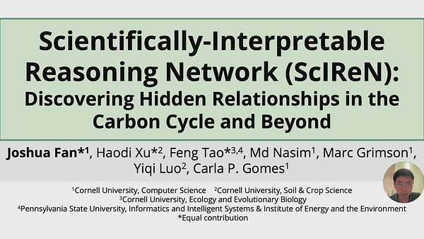 Scientifically-Interpretable Reasoning Network (ScIReN): Discovering Hidden Relationships in the Carbon Cycle and Beyond