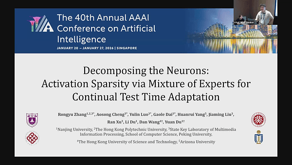 Decomposing the Neurons: Activation Sparsity via Mixture of Experts for Continual Test Time Adaptation