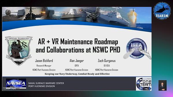NSWC PHD AR and VR Use and Roadmap