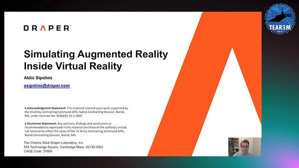 Simulating Augmented Reality Inside Virtual Reality