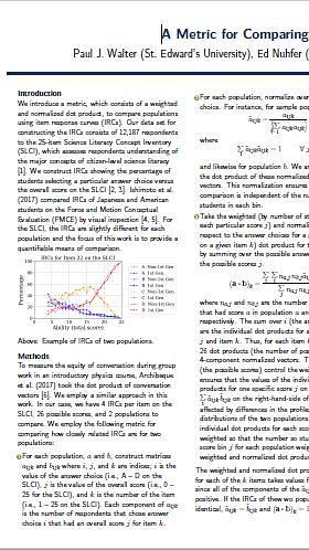 A Metric for Comparing Populations Using Item Response Curves