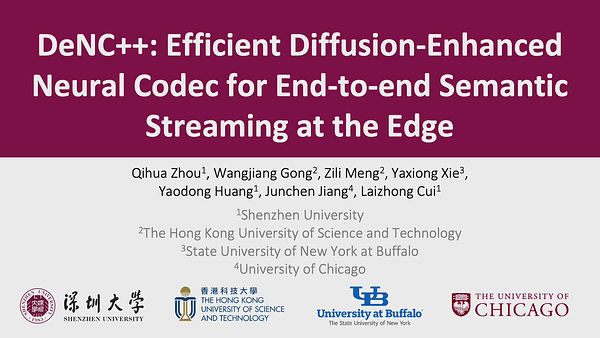 DeNC++: Efficient Diffusion-Enhanced Neural Codec for End-to-end Semantic Streaming at the Edge