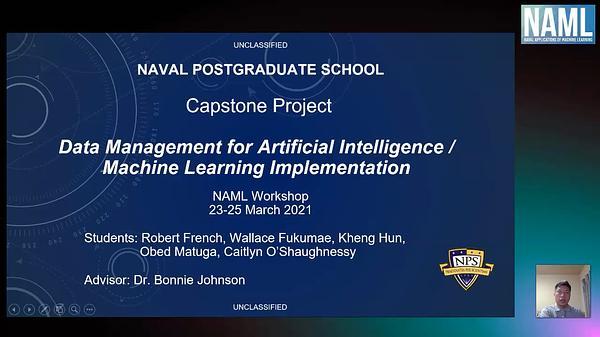 Data Management for Artificial Intelligence and Machine Learning Implementation Across the Department of the Navy
