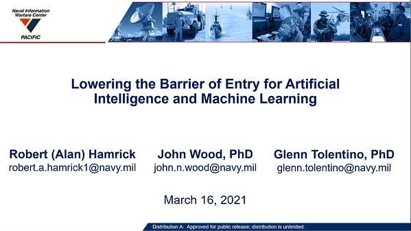 Lowering The Barrier Of Entry For Artificial Intelligence And Machine Learning
