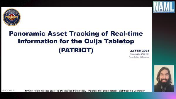 Panoramic Asset Tracking of Real-time Information for the Ouija Tabletop
(PATRIOT)