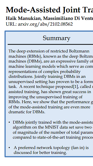Mode-Assisted Joint Training of Deep Boltzmann Machines