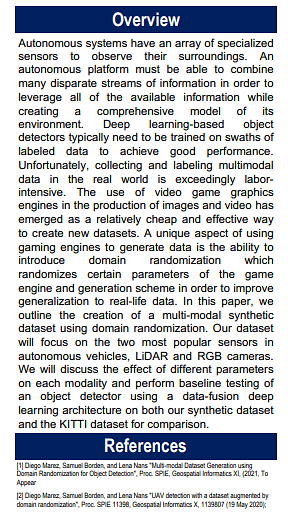 Multi-modal Dataset Generation using Domain Randomization for Object
Detection