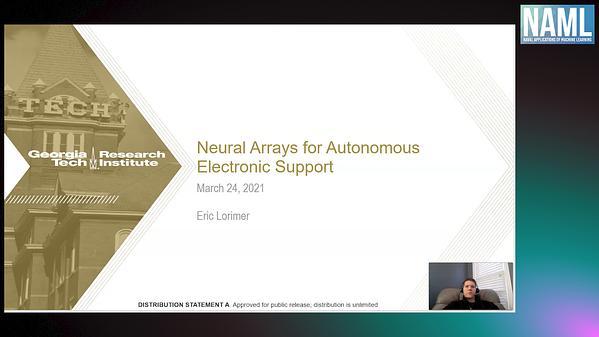 Neural Arrays for Autonomous Electronic Support