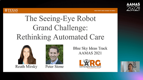 The Seeing-Eye Robot Grand Challenge: Rethinking Automated Care (Blue Sky Ideas Track)