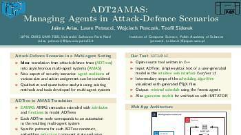 ADT2AMAS: Managing Agents in Attack-Defence Scenarios