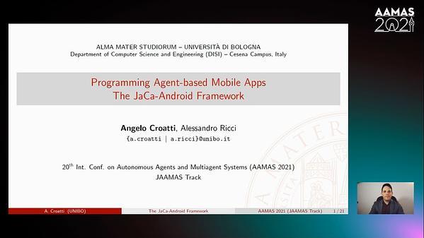 Programming Agent-based Mobile Apps: The JaCa-Android Framework (JAAMAS Track)