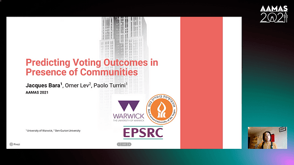 Predicting Voting Outcomes in Presence of Communities