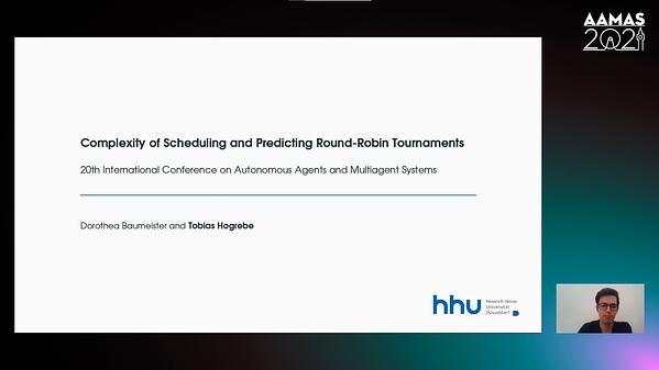 Complexity of Scheduling and Predicting Round-Robin Tournaments