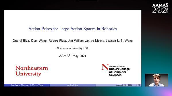 Action Priors for Large Action Spaces in Robotics